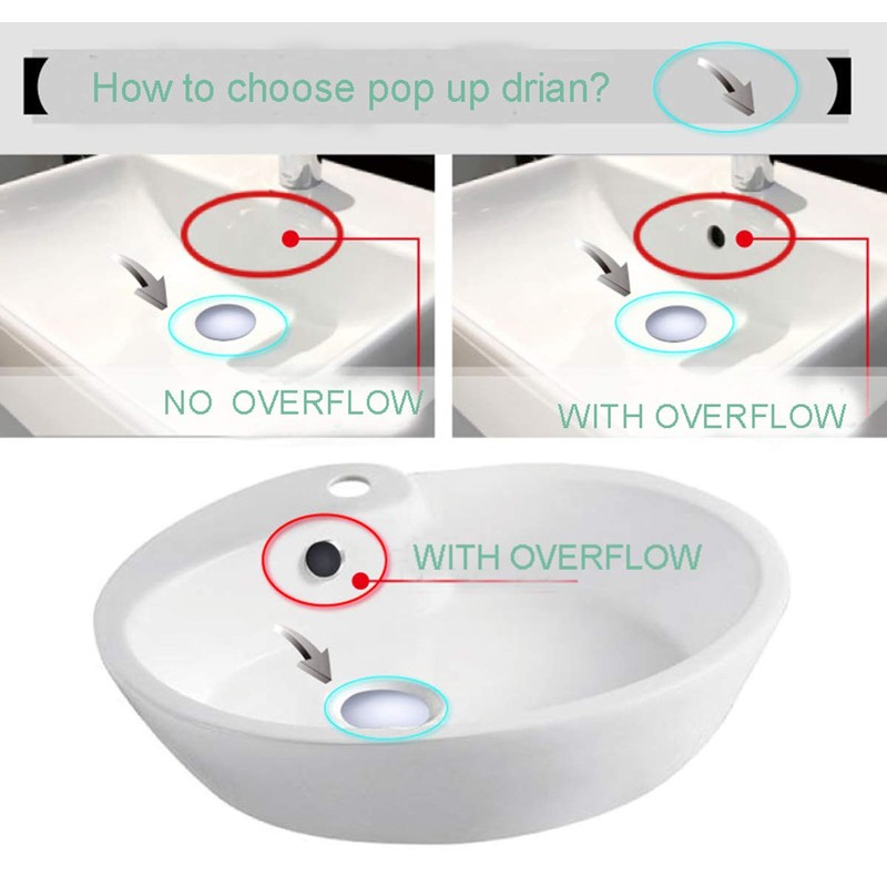 Bathroom Faucet Vessel Vanity Sink Pop Up Drain Stopper Without