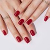 Findigit Press On Nails - Short Square Red False Stick