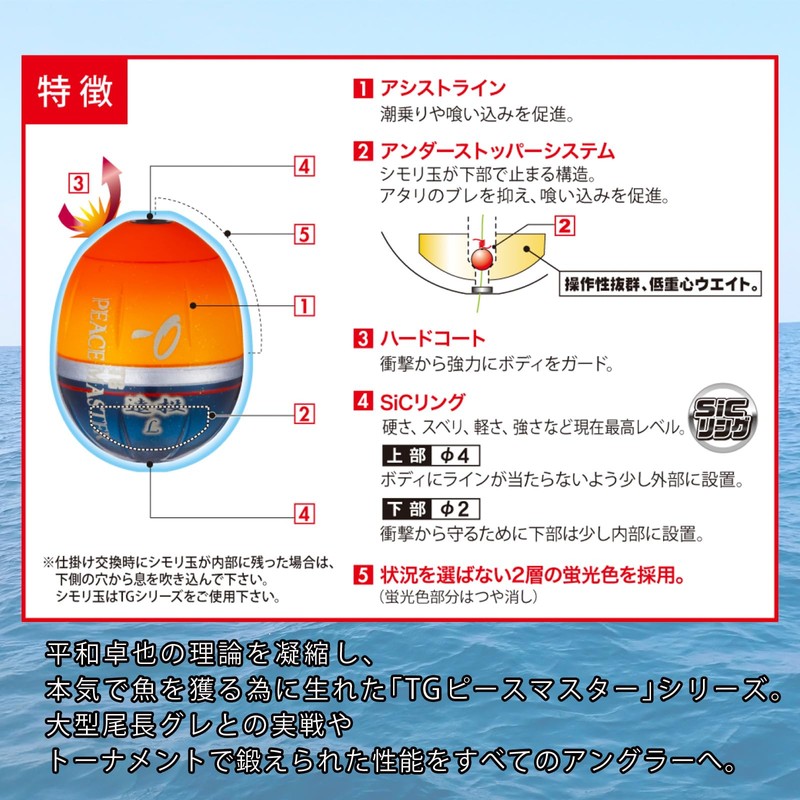 DUEL G1325-SO-Shining Orange Beach Fishing TG Peace Master, Faraway Throw,