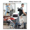 LIGHTMEUP Wheelchair Side Bag with Cup Holder Oversized Zipper Pull