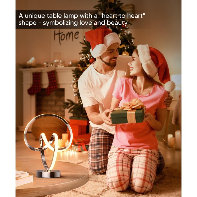 PutWish Modern Table Lamps - 16 Modes Color Changing Spiral