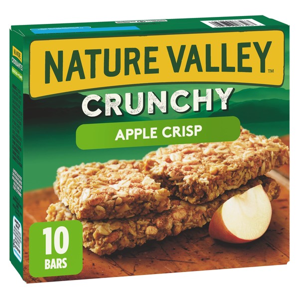 NATURE VALLEY Apple Crisp Crunchy Granola Bars, Snack Bars, Made with Whole Grains, No Artificial Colours, No Artificial Flavours