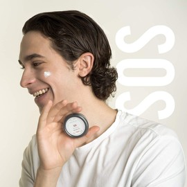 Crema para ACNÉ SOS ideal para brotes de acné, 100% de ingredientes naturales, sin químicos con concentración de azufre, óxido de zinc, lemongrass, tea tree y aceites esenciales. 20g. No es un medicamento.