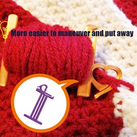 JILINWEI Large Crochet Bobbins - Prevent Tangles, 4'' Thread Bobbins for Knitting, 3 Color, 6 Pcs