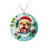 JPKDesigns 3D Effect Bulldog Ornament - Bulldog Dog Breakthrough Ornament