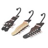 3pcs Wall Hooks Decorative 25kg Load Guitar Shape Environmental Resin