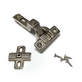 110 Degree Push Touch Inset Hinge in Nickel - 4 Pack