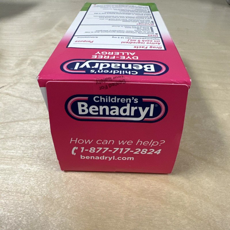 BENADRYL Children's Benadryl Dye-Free Allergy Liquid, Bubble Gum, 8 fl.