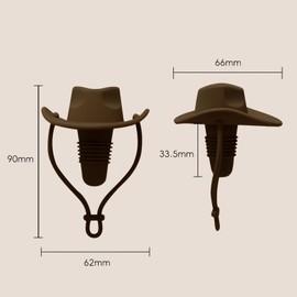 lcvtos Weinstopfen für Flaschen, Weinflaschenverschluss in Cowboyhutform, Silikon, Wiederverwendbar für Wein, Sekt, Bier, Kohlensäurehaltige Getränke