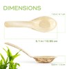 BambooMN 5.1" Premium Bamboo Leaf Chinese Soup Spoons, All Natural