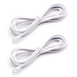 T5 T8 Extension Cords, 9ft Connector Cord, 3-Prong Extended Power Cable for Integrated LED Tube Light, Single LED Shop Garage Light Fixture, Under Cabinet Lights (Pack of 2)