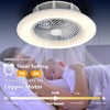 PrimeMall Bladeless Ceiling Fan with Light and Remote Control 22"