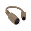 SolutionCables 6in Keyboard Adapter AT to PS2 DIN 5 Female to Mini Din 6 Pin Male Cable - Beige