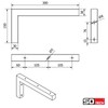 SOTECH 1 x L Shape Wall Bracket (300 x 150