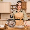 Wire Egg Basket for Gathering Fresh Eggs, Metal Chicken Egg