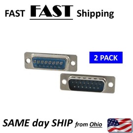 UN brand DB15 15 Pin Computer Socket Connector - Solder Type DB15 15pin male plug