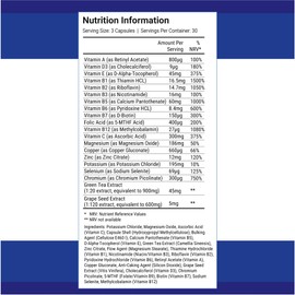 Nutri-Align Multivit | 90 Multi Vitamin Capsules for Keto | 20 Essential Vitamins and Minerals with Green Tea Extract and Chromium | Low Carb Keto Support Vitamins | Sugar Free and Zero Carb