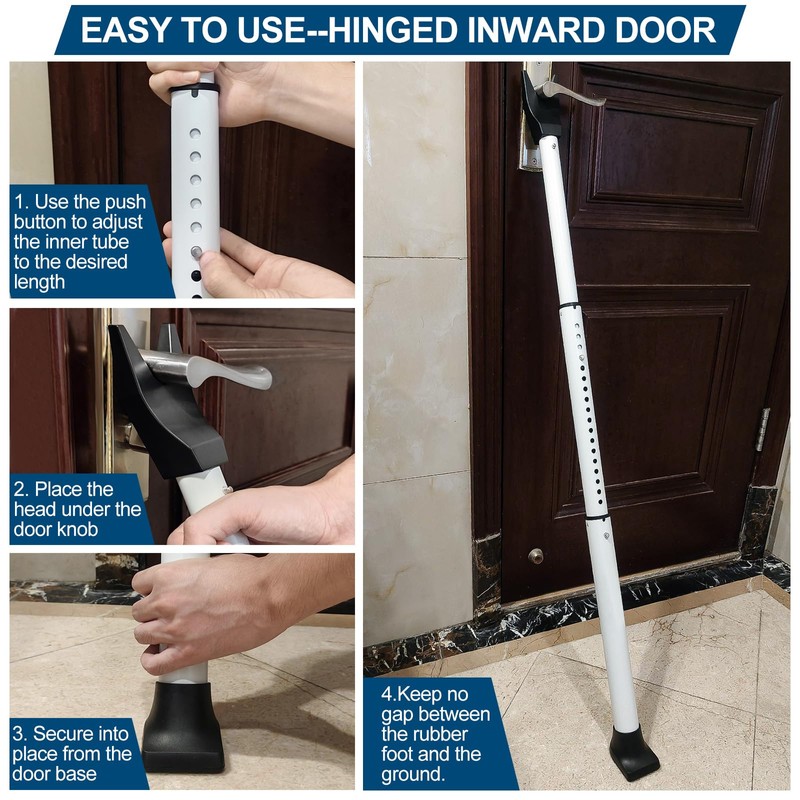 Rerishom Door Security Bar, Door Stoppers Security bar,Heavy Duty Door