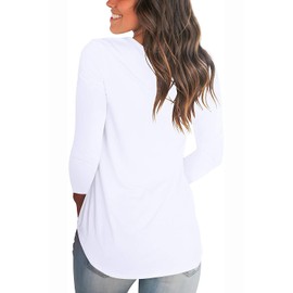 Tobrief Womens Christmas Shirts Long Sleeve V Neck Casual Tunic Tops Blouse XL