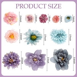 Pack of 21 Flower Hair Clips, Flower Hair Clips, Colourful Flower Hair Clip, Flower Hair Clip, Tropical Hawaiian Beach Hair Clips, Suitable for Women and Girls