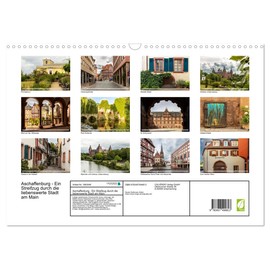 Aschaffenburg - Ein Streifzug durch die liebenswerte Stadt am Main (Wandkalender 2026 DIN A3 quer), CALVENDO Monatskalender: Die Fotografin zeigt ... mit dem mediterranen Flair. (CALVENDO Orte)