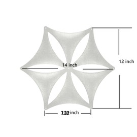 OSHIYINN Hanging Room Divider-12Pcs 3D DIY Hexagram Felt Surface High Density Polyester Fiber Board Flower Venus 14"x12" Cut Room Home Office Decoratio Screen Partition(Silver Grey)