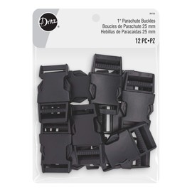 Dritz Parachute Buckles 1in Plastic Black Bag & Tote Accessories, 1" (25 mm)
