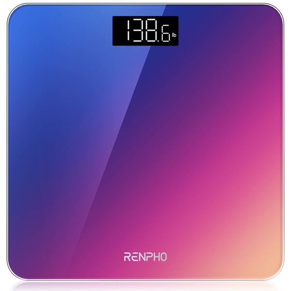 RENPHO Digital Bathroom Scale, Highly Accurate Body Weight Scale with Lighted LED Display Core 1S(10.24"/260mm, Gradient)