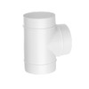 Pipe T-Piece Connector Diameter 100 mm PVC Plastic White Ventilation