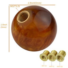 Arenbel 5-Speed Shifter Ball Car Shift Knob Gear Lever Handle Shifting Stick Replacement Fit Most Manual Auto Vehicles