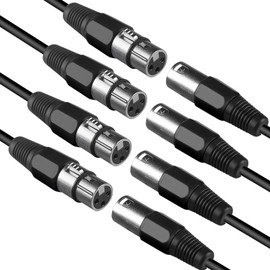 4 Pack Xlr to Xlr Male 3-Pin Xlr Gun Head, DMX Male Xlr Female Nl4fc DMX Terminal Connector, Xlr Male for Soldering Male and Female Coupling Microphone Plug Xlr Adapter Panel Socket