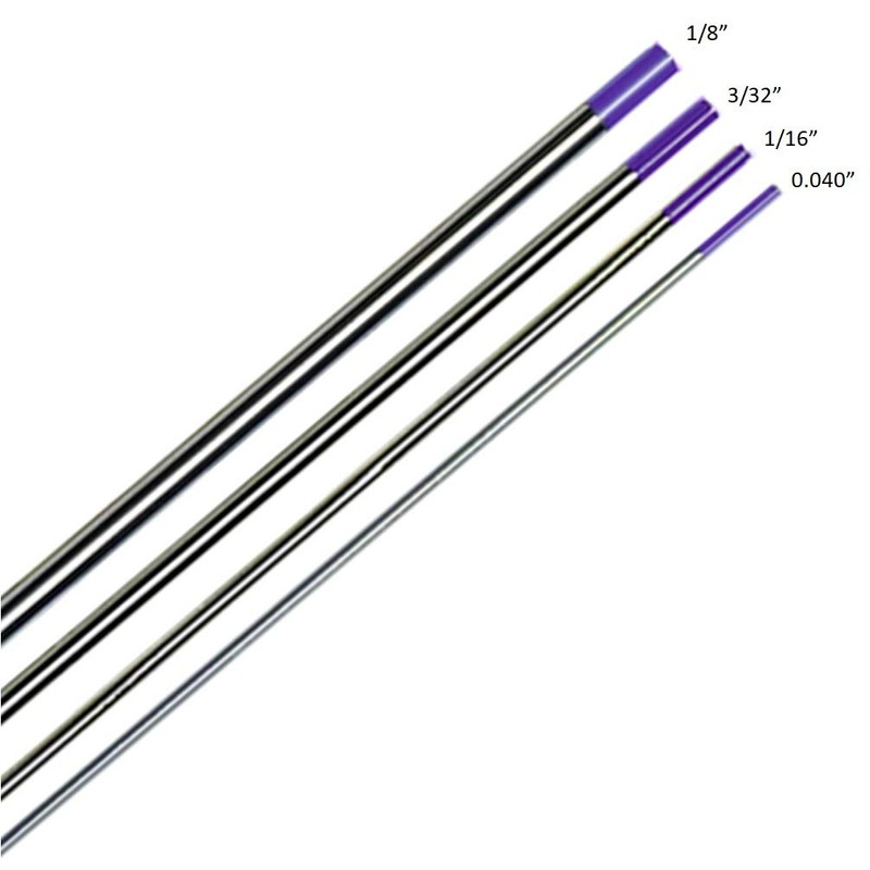 WeldingCity 5-pcs TIG Welding Tungsten Electrode Tri-Element Non-Radioactive (Purple/AWS: EWG)