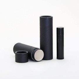 1 OZ Black Kraft Paperboard Cosmetic/Lotion/Lip Balm/Deodorant Tubes (25)