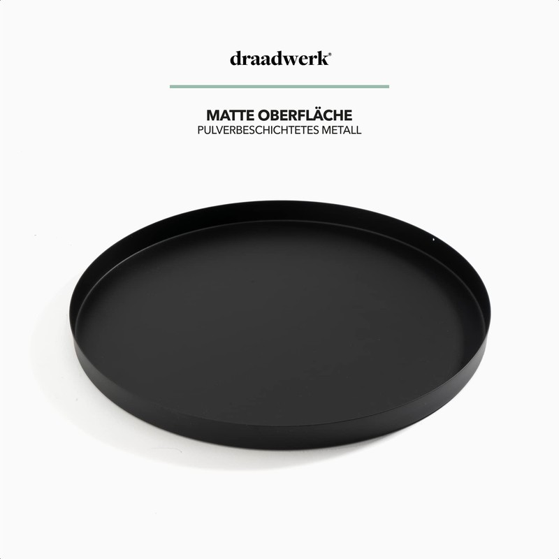 draadwerk® Decorative Tray Black Diameter 30 cm