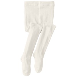 Jefferies Socks Girls 2-6x Seamless Organic Cotton Tights, Ivory, 8-10 Years