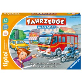 Ravensburger tiptoi Spiel 00127 Vehicles in the City Educational Game from 3 Years, Educational Assignment Game for Boys and Girls, for 1-4 Players