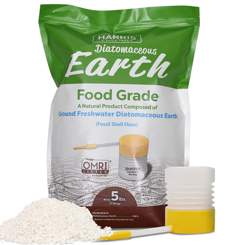Harris Diatomaceous Earth Food Grade, 5lb with Powder Duster Included