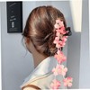 PACKOVE 2pcs Flower Shape Claw Clip Hydrangea Design Tassel Hair