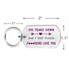 6th Wedding Anniversary Keychain Gifts for Women Men - 6
