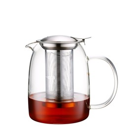 Tea Pot with Infusers for Loose Tea, Glass Teapot for Stovetop, Clear Borosilacate Glass Tea Pot with Infuser and Lid, Heat Resistant, Gifts for Tea Lovers, 1000 ml/35 oz