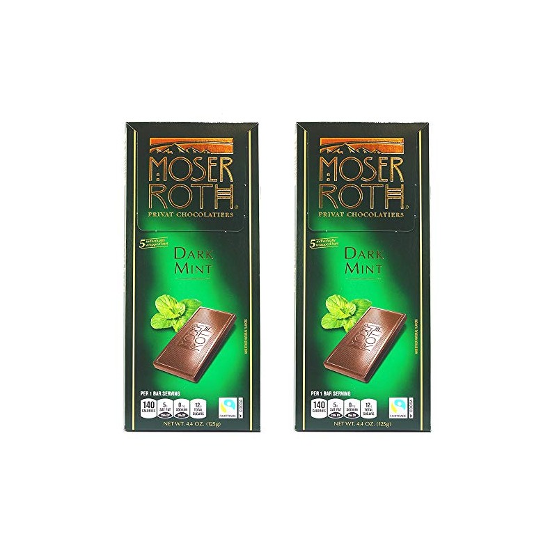 Moser Roth German Dark chocolate -- Mint (pack of 2)