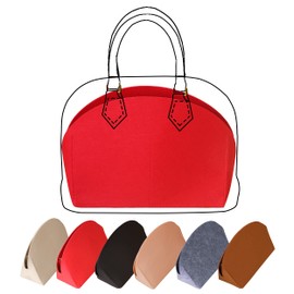 TTdayup Felt Bag Organizer Insert Alma BB Bag in Bag Tote Shell Shaper Handbag Organiser Insert Fits Alma BB/PM insert(Color:Red, Size:Alma BB)
