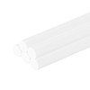 sourcing map 5 Pcs White Plastic Rods 6 x 250mm