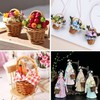 LATRAT Pack of 10 Braided Flower Basket, Fruit Basket, Cable
