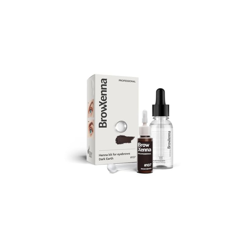 Henna + Hyaluronic Base Kit for eyebrows; Henna y acido