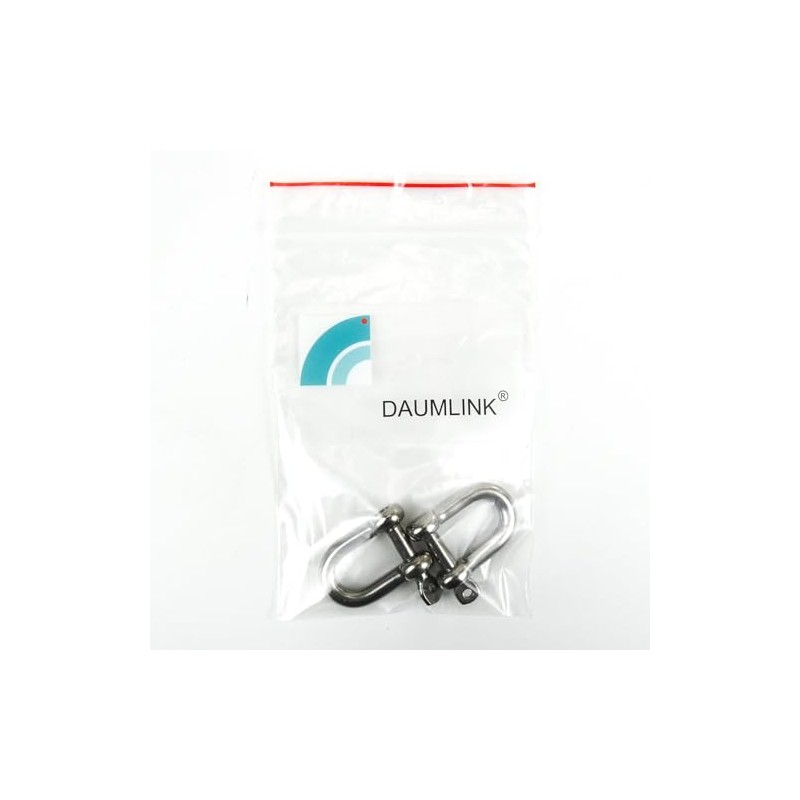 DAUMLINK® 2 x A4 Aisi 316 Shackles with Key Bolts