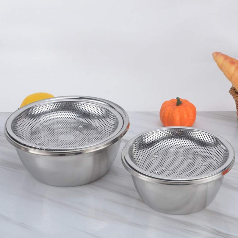 Insert Stainless Steel Insert Kitchen Sieve Fruit Sieve Vegetable Washing