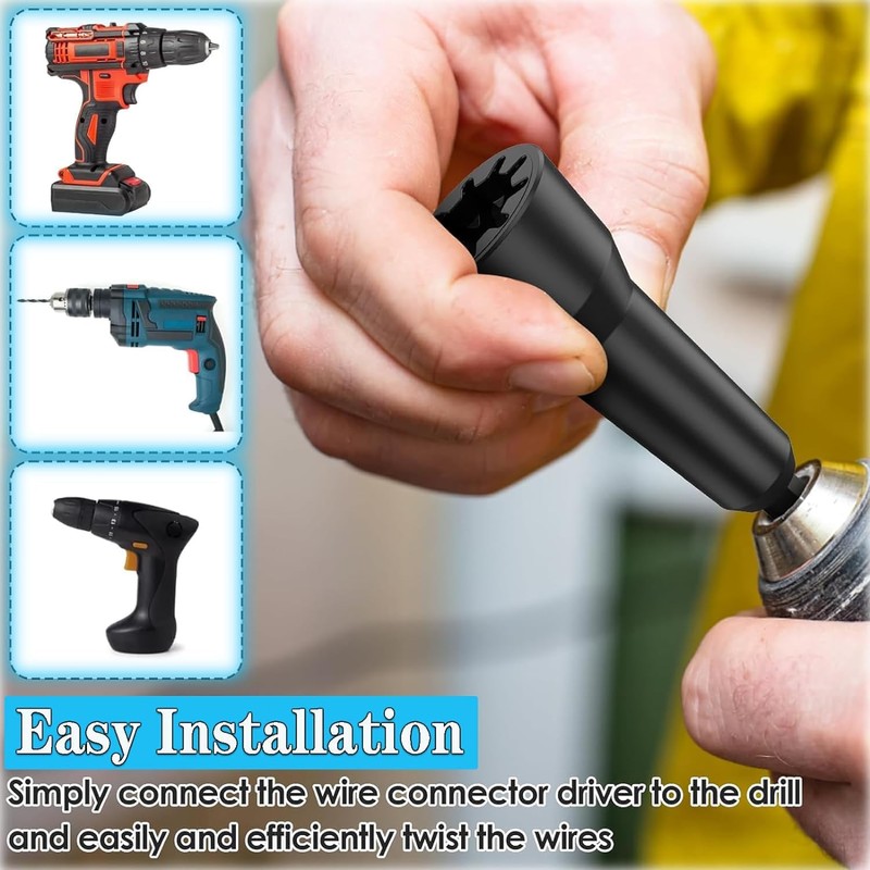 YUENTOEN 2PCS Wire Nut Twister, Wire Twister Tool for Drill,