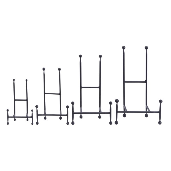 Unbranded 14", 12", 10", 8"H Black Metal Easel with Ball
