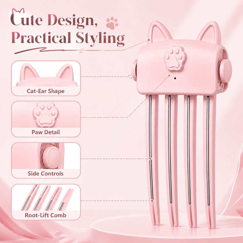 Heated Root Volumizer Hair Clip, Wireless Heated Volumizing Root Lift